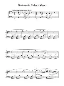 Nocturne In C# Minor - Frederic Chopin (Piano Solo)