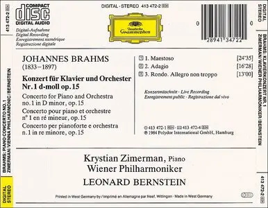 Johannes Brahms - Piano Concerto No. 1 - Krystian Zimerman - Wiener Philharmoniker, Leonard Bernstein (1984)