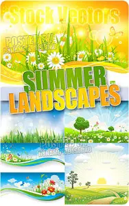Summer landscapes - Stock Vectors