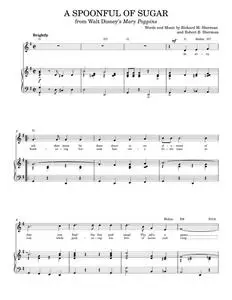 A Spoonful Of Sugar - Mary Poppins Movie, Sherman Brothers (Piano Vocal)