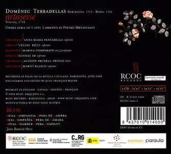 Juan Bautista Otero, La Real Compañía Ópera de Cámara - Domènec Terradellas: Artaserse (2009)