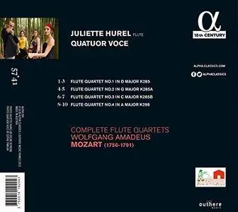 Juliette Hurel & Quatuor Voce - Mozart - Complete Flute Quartets (2015) {Alpha Classics}