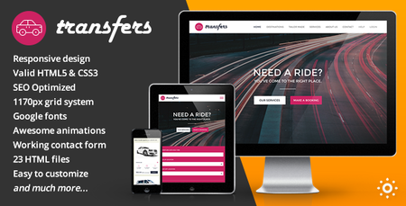 ThemeForest - Transfers v1.0 - Transport and Car Hire HTML Templat