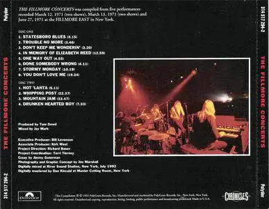 The Allman Brothers Band - The Fillmore Concerts (2CD) (1992) {Polydor Chronicles} **[RE-UP]**