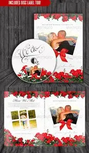 GraphicRiver Red & White Theme Wedding DVD & Disc Label