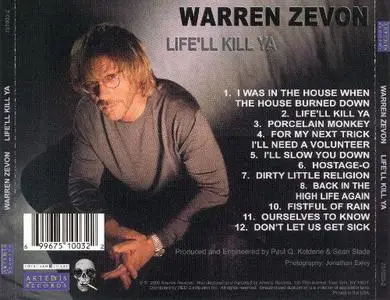 Warren Zevon - Life'll Kill Ya (2000) {Artemis}