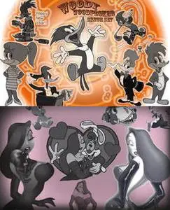 Woody Woodpecker  and Jessica/Rabbit  brushes for Photoshop