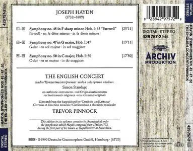 Trevor Pinnock, The English Concert - Joseph Haydn: The "Sturm & Drang" Symphonies, Vol. 6 "Farewell" (1990)