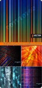 Colorful striped vector background set 3