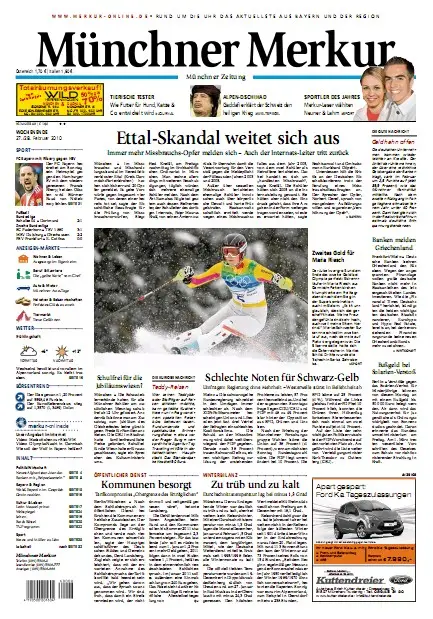 Münchner Merkur Wochenendausgabe vom 27./28. Februar 2010