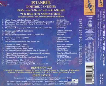 Jordi Savall, Hespèrion XXI - Istanbul: Dimitrie Cantemir, Le Livre de la Science de la Musique