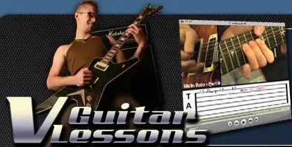 Virtual Guitar Lessons - 46 guitar lessons for beginners (the world hits, styles)