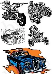 Transportation and race Tattoo