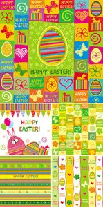 Easter Patterns Vector