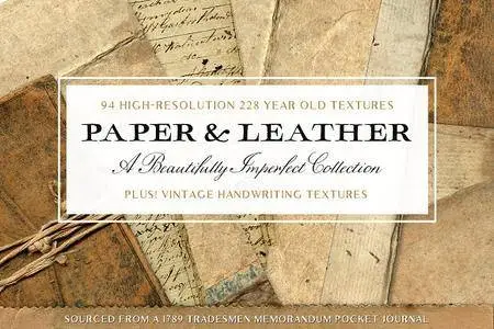 CreativeMarket - 94 Vintage Leather & Paper Textures