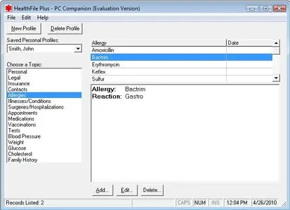 WakefieldSoft HealthFile Plus 5.5.2