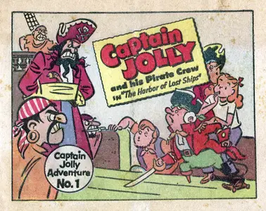 Captain Jolly Adventure 001 The Harbor of Lost Ships Post Cereal 1953 c2c Pmack