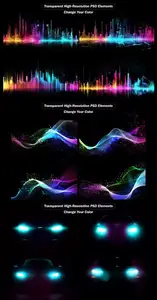 12 Transparent Elements Pack - PSD Templates