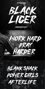 EE - Black Liger  Handbrush Font 543PYD2