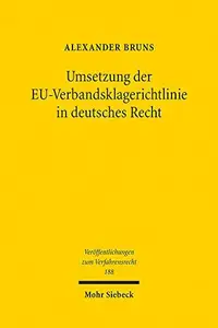 Umsetzung der EU-Verbandsklagerichtlinie in deutsches Recht