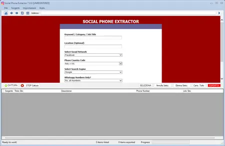 Estrattoredati Social Phone Extractor 7.1.0