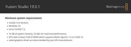 Blackmagic Design Fusion Studio 19.0.1 macOs