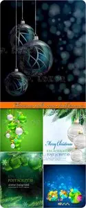 Christmas balls vector backgrounds