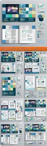 Business brochure template design cover layout vector 2