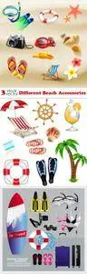 Vectors - Different Beach Accessories