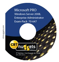 CBT Nuggets Exam Pack.70-647 Windows Server 2008 Enterprise Administrator DVD