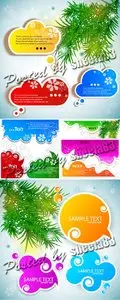 Christmas Speech Bubbles Vector