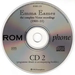 Emma Eames - The Complete Victor Recordings, 1905-1911 (1993) {Romophone 81001-2}