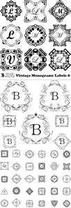 Vectors - Vintage Monograms Labels 8