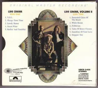 Cream - Live Cream, Vol. I '70 & II '72 (1995) [MFSL, UDCD 2-625]