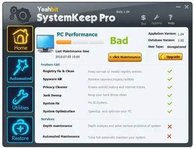 Yeahbit SystemKeep Pro Beta 1.04  