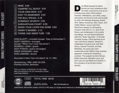 Don Elliott - Double Trumpet Doings (1955) {Jazzland OJCCD-1925-2 rel 1999}