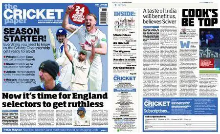 The Cricket Paper – April 06, 2018