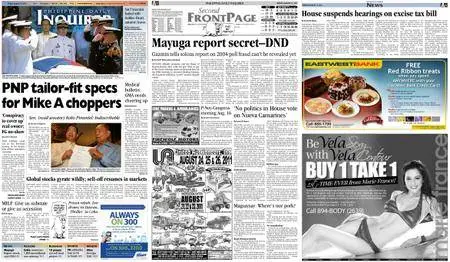 Philippine Daily Inquirer – August 12, 2011