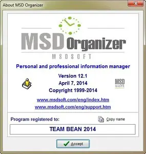 MSD Organizer 12.1 Portable