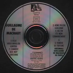 Guillaume de Machaut (1300-1377) - Le Remede de Fortune - Ensemble Guillaume de Machaut de Paris (1977) {Ades 14.077-2}