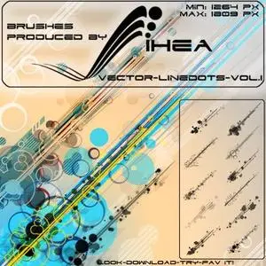 HQ Vector Brushes Set for Adobe Photoshop - Linedots vol. I