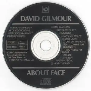 David Gilmour - About Face (1984) [Harvest CDP 7 46031 2, Japan for UK]