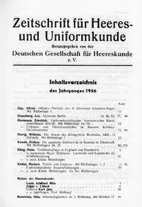 Zeitschrift fur Heeres- und Uniformkunde №146-151 1956