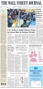 The Wall Street Journal – 27 May 2020