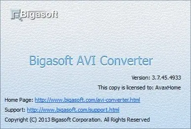 Bigasoft AVI Converter 3.7.45.4933