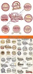 Bakery badges and labels vector