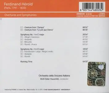 Orchestra della Svizzera Italiana, Wolf-Dieter Hauschild - Ferdinand Hérold: Overtures and Symphonies (2012)