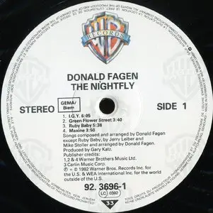 Donald Fagen ‎– The Nightfly {Original German} Vinyl Rip 24/96