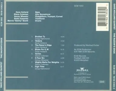 Dave Holland - The Razor's Edge (1987) {ECM 1353}