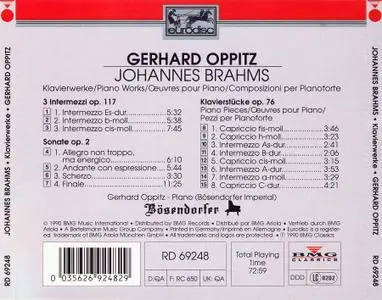 Gerhard Oppitz - Johannes Brahms: The Complete Works for Piano, Vol. 3 (1990)